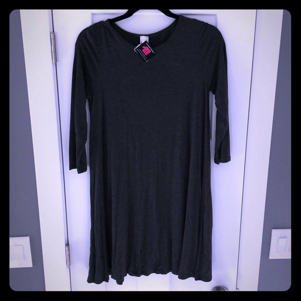 Bellamie A-Line Tunic Charcoal